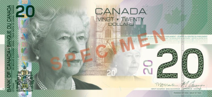 20 dollars - Bank of Canada