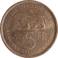 5 francs - Belgisch Congo