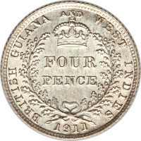4 pence - Guyane britannique et Indes occidentales
