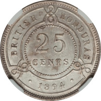 25 cents - British Honduras