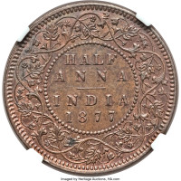 1/2 anna - British India