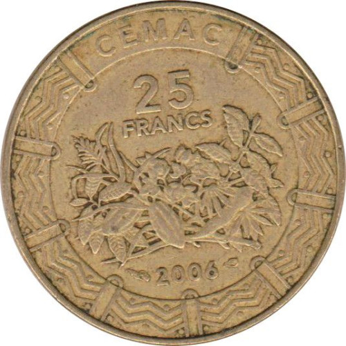 25 francs - États de l'Afrique Centrale