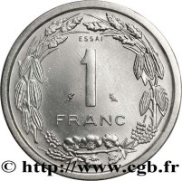 1 franc - États de l'Afrique Centrale