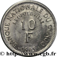 10 francs - Democratic Republic
