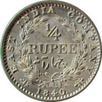 1/4 rupee - East India Company