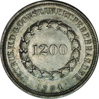 1200 reis - Empire of Brazil