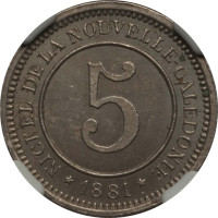 5 centimes - Nouvelle Calédonie