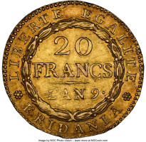 20 francs - République Piedmontaise