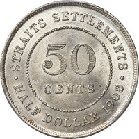1/2 dollar - Straits Settlements