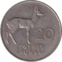 20 ngwee - Zambie