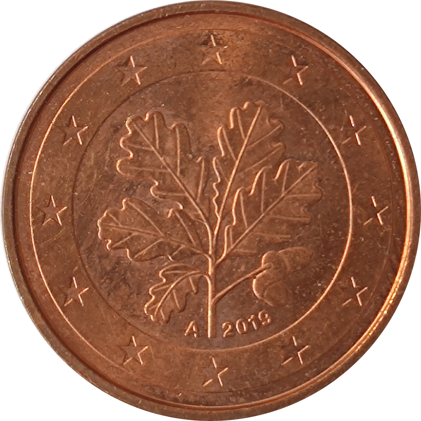 5 eurocents - Branche de chêne