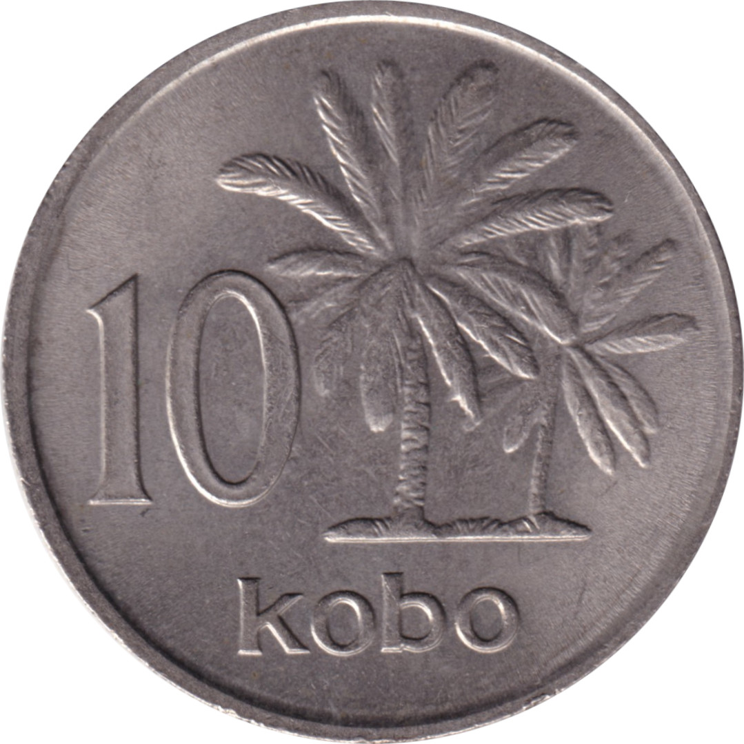 10 kobo - Palmiers - Type lourd
