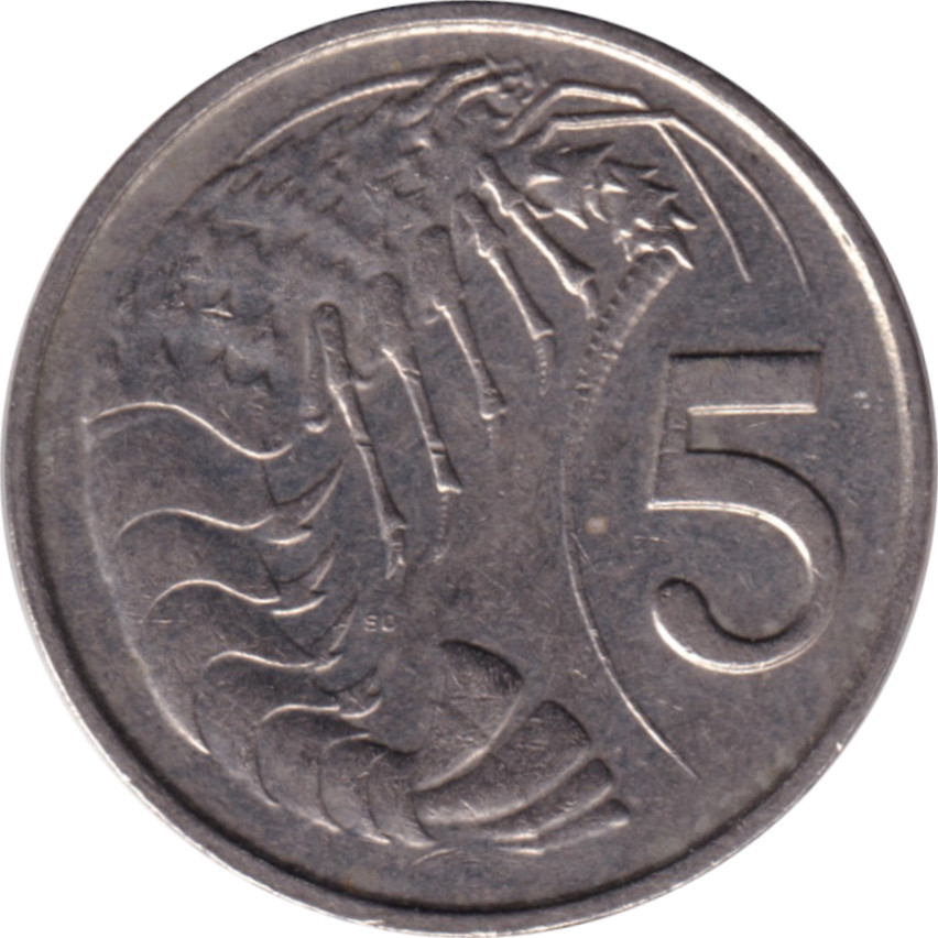5 cents - Elizabeth II - Mature bust