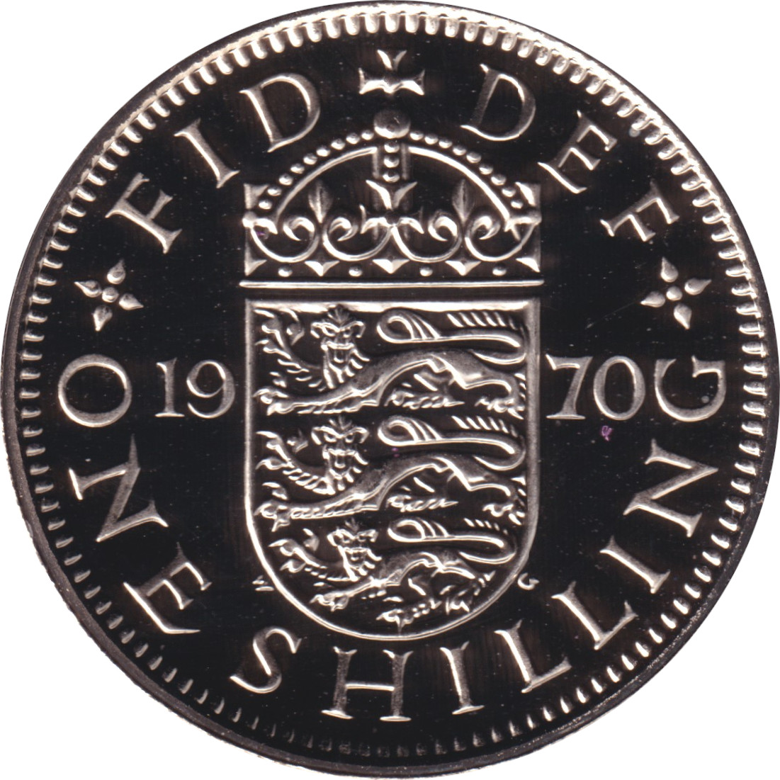 1 shilling - Elizabeth II - Blason anglais