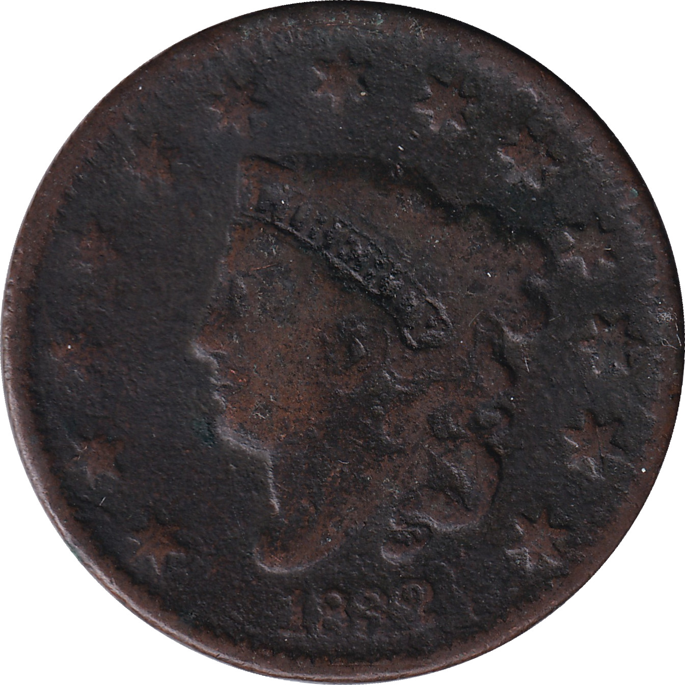 1 cent - Matron Head - Old head