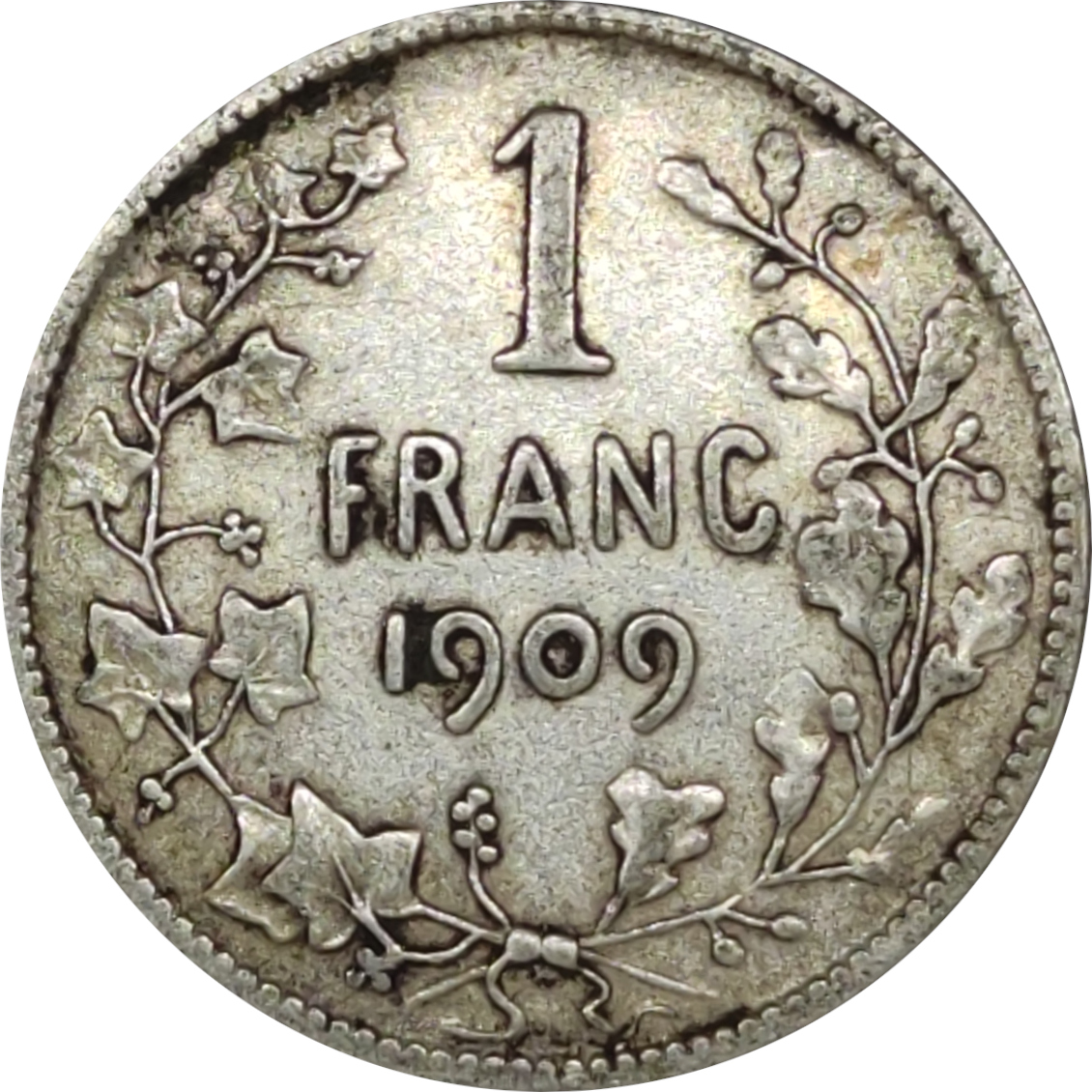1 franc - Léopold II - Tête agée