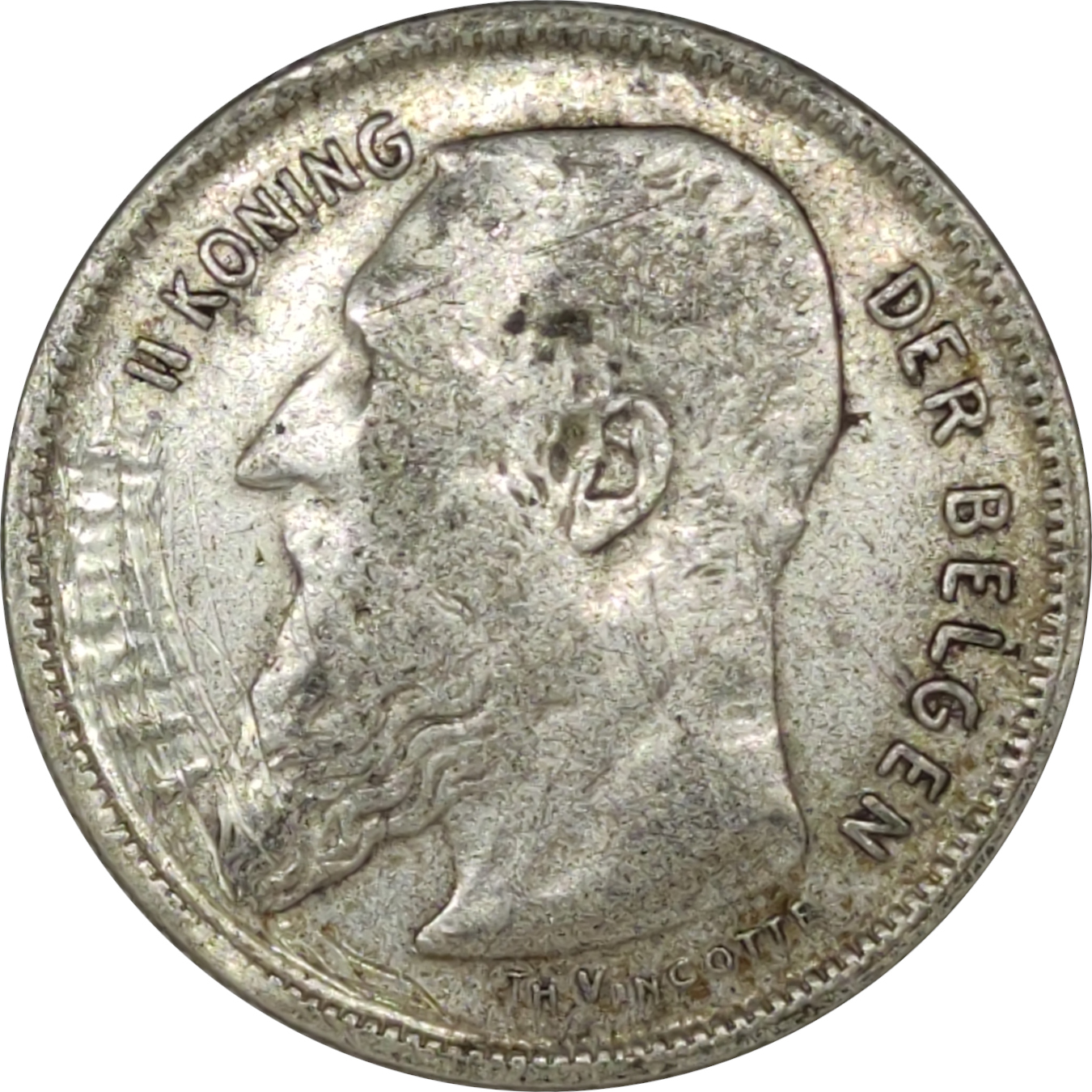 2 francs - Léopold II - Tête agée