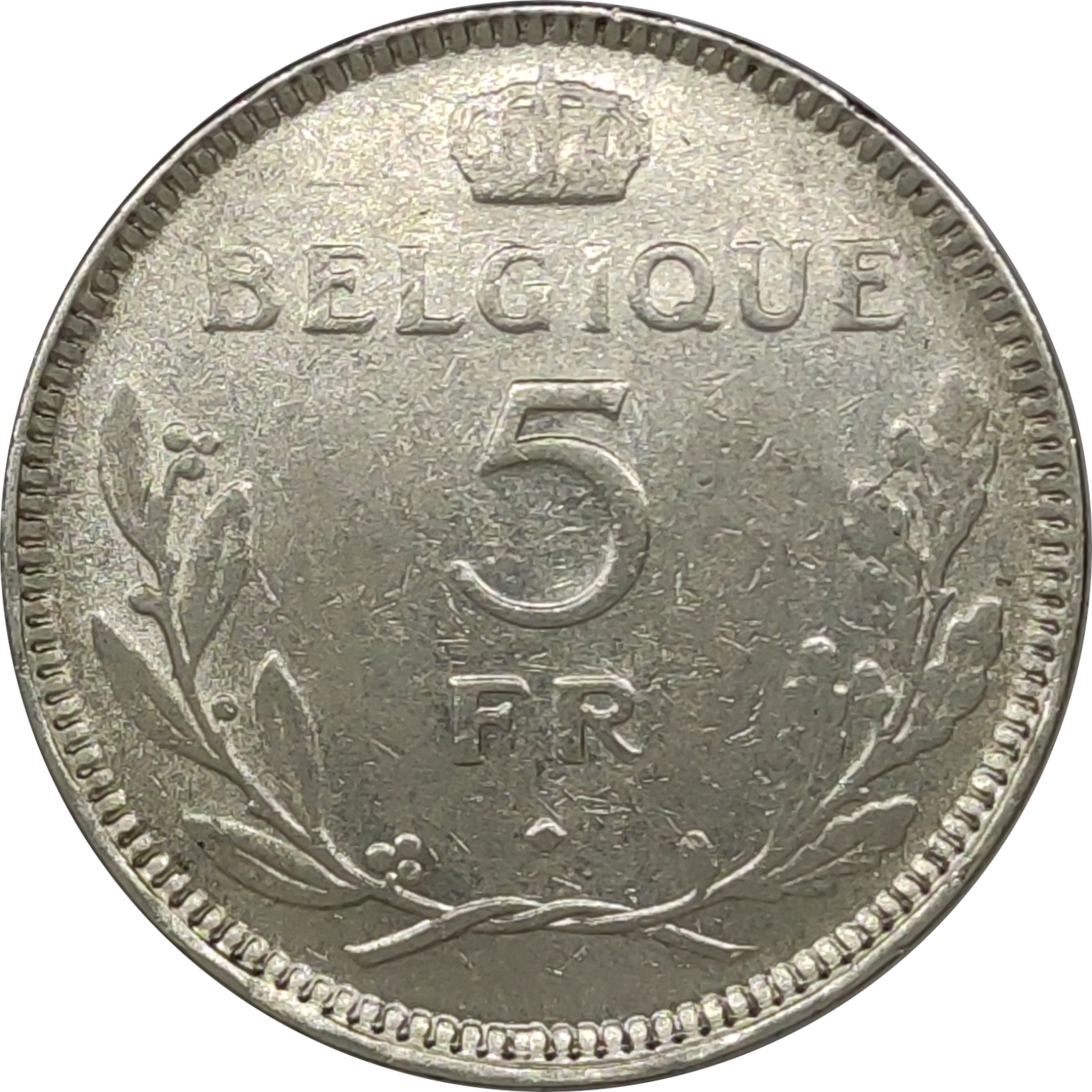 5 francs - Léopold III - Rau - Grand module