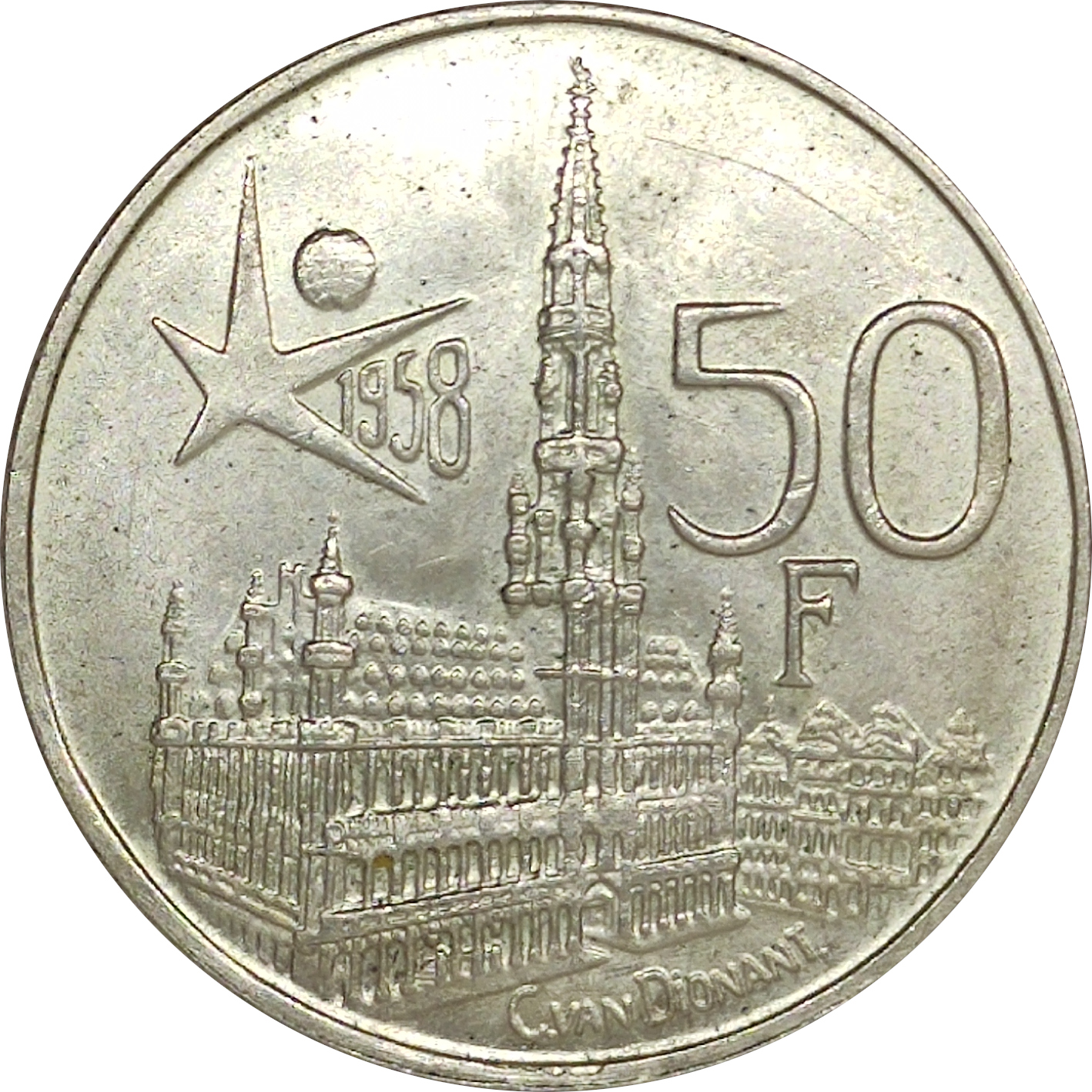 50 francs - Église de Bruxelles