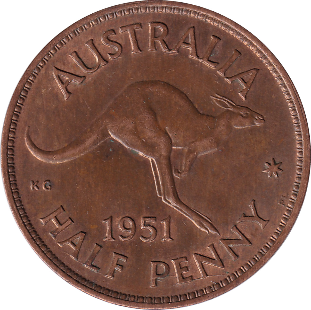 1/2 penny - Georges VI - Kangourou