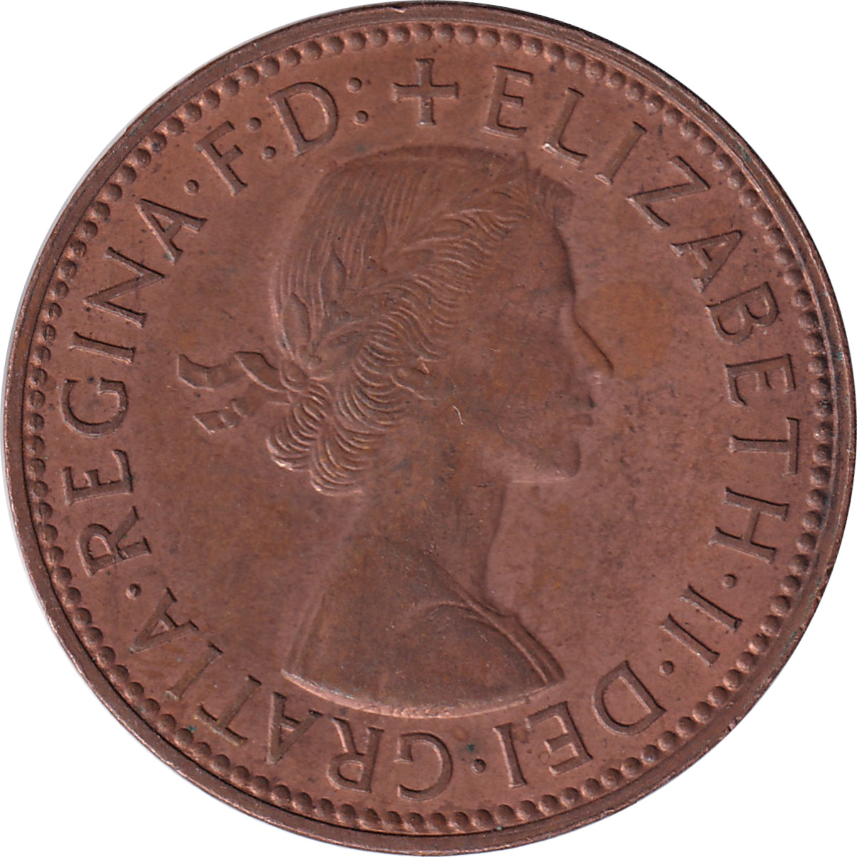 1/2 penny - Elizabeth II