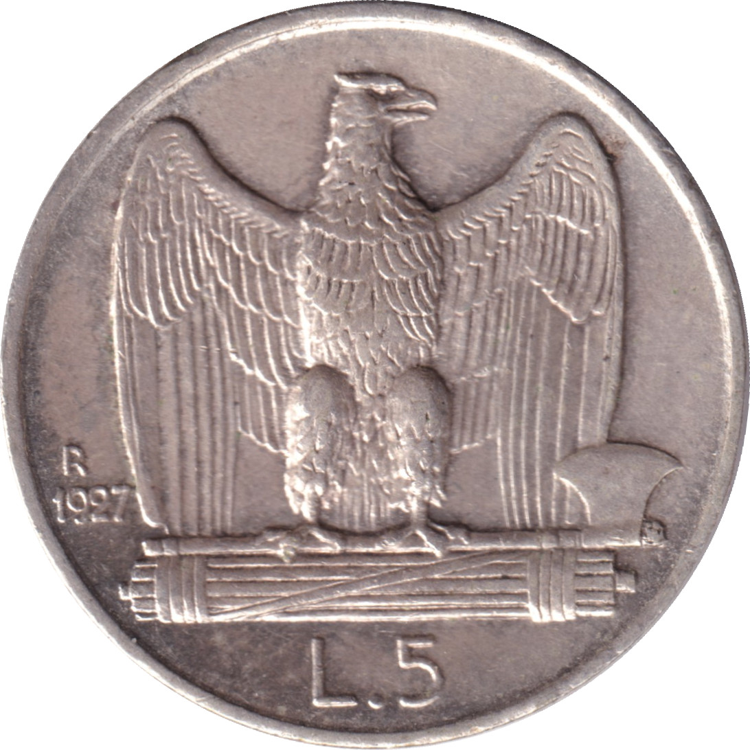 5 lire - Victor Emmanuel III - Eagle