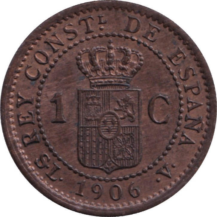 1 centimo - Alphonse XIII - Buste à droite
