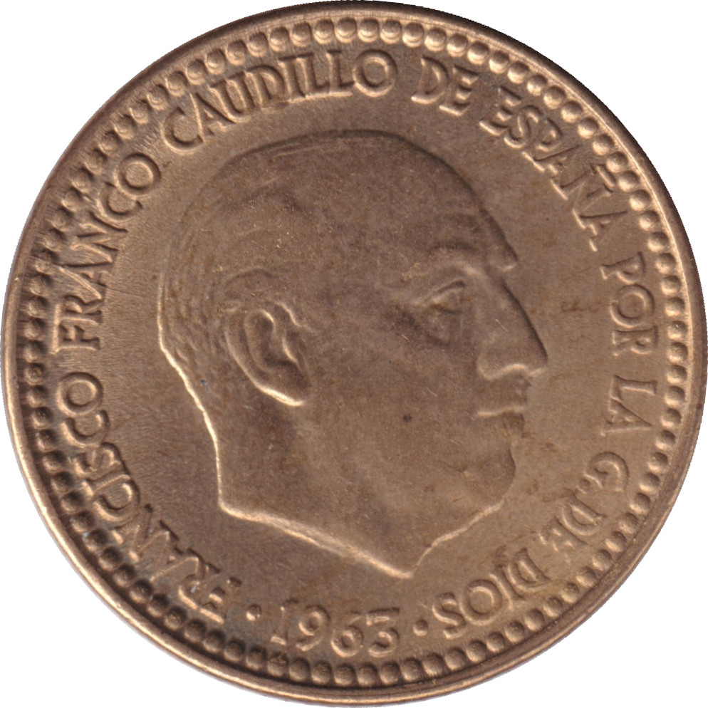 1 peseta - Franco - First head