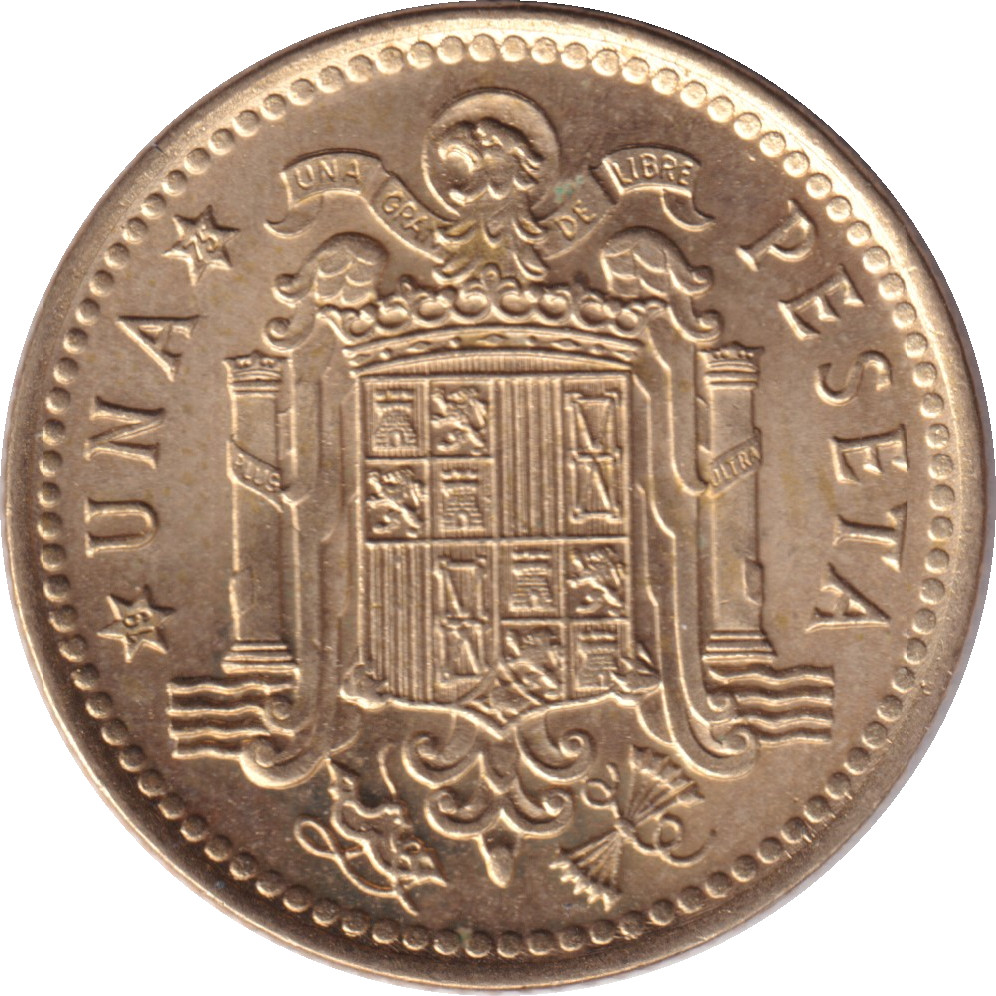 1 peseta - Franco - Second head