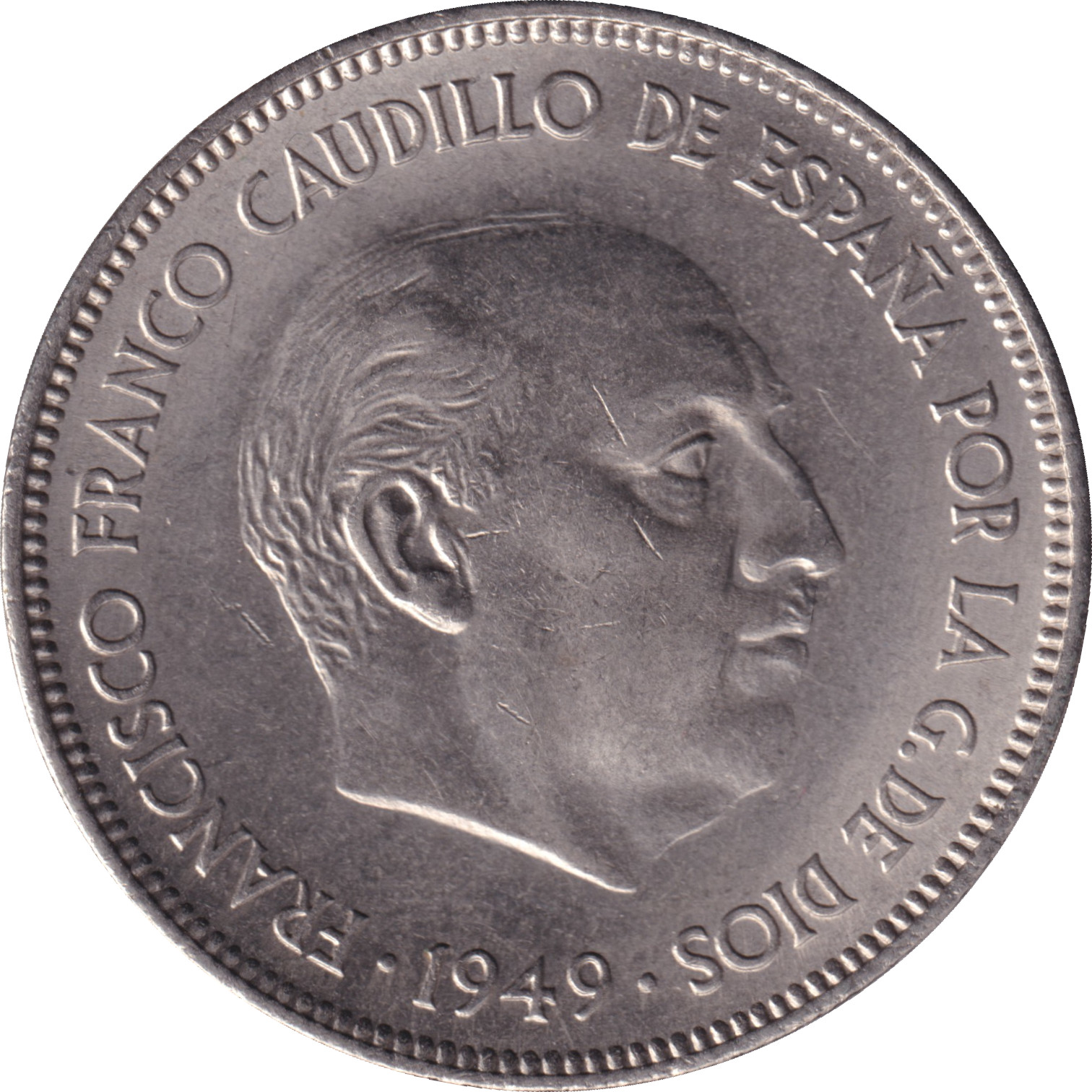5 pesetas - Franco - Armoiries