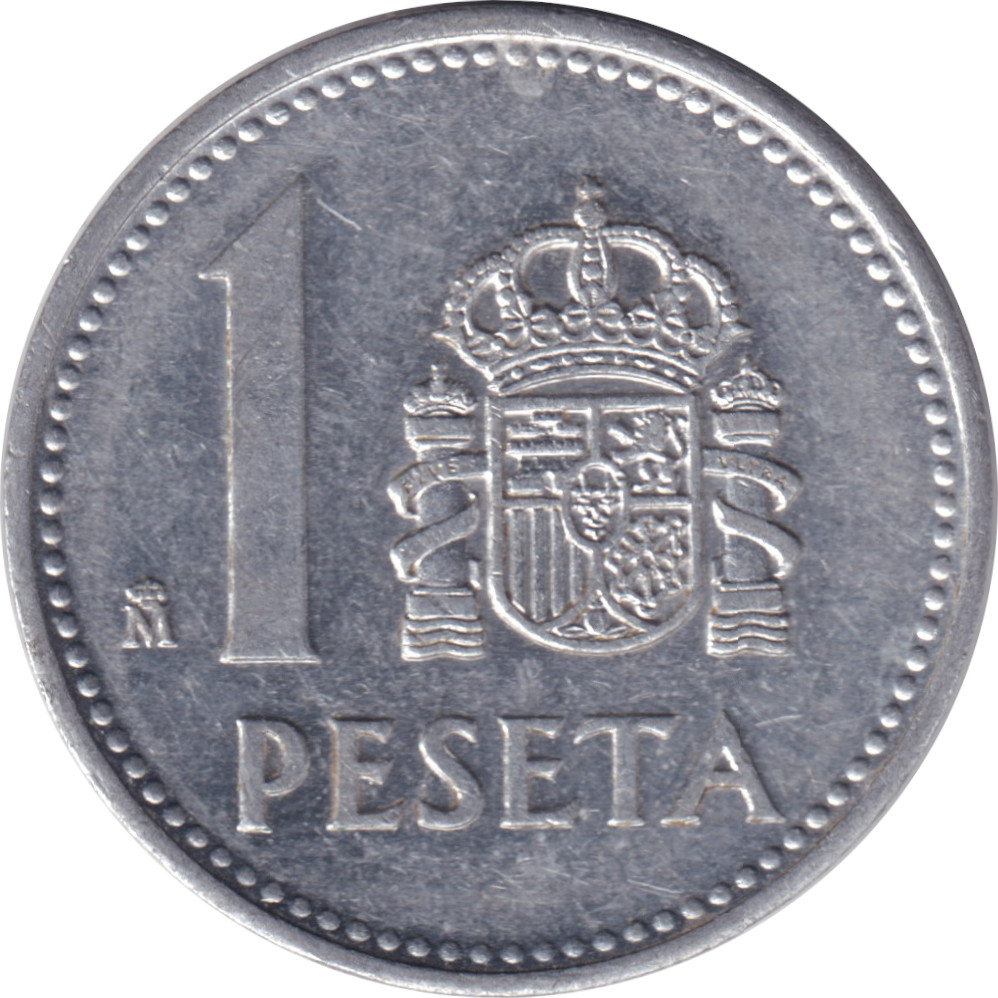 1 peseta - Juan Carlos I - Petites armoiries