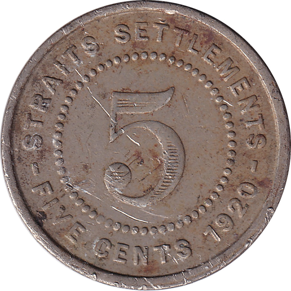 5 cents - George V - Lourde