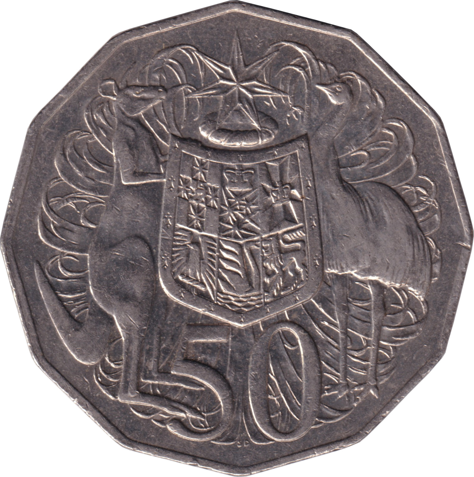 50 cents - Elizabeth II - Mature head