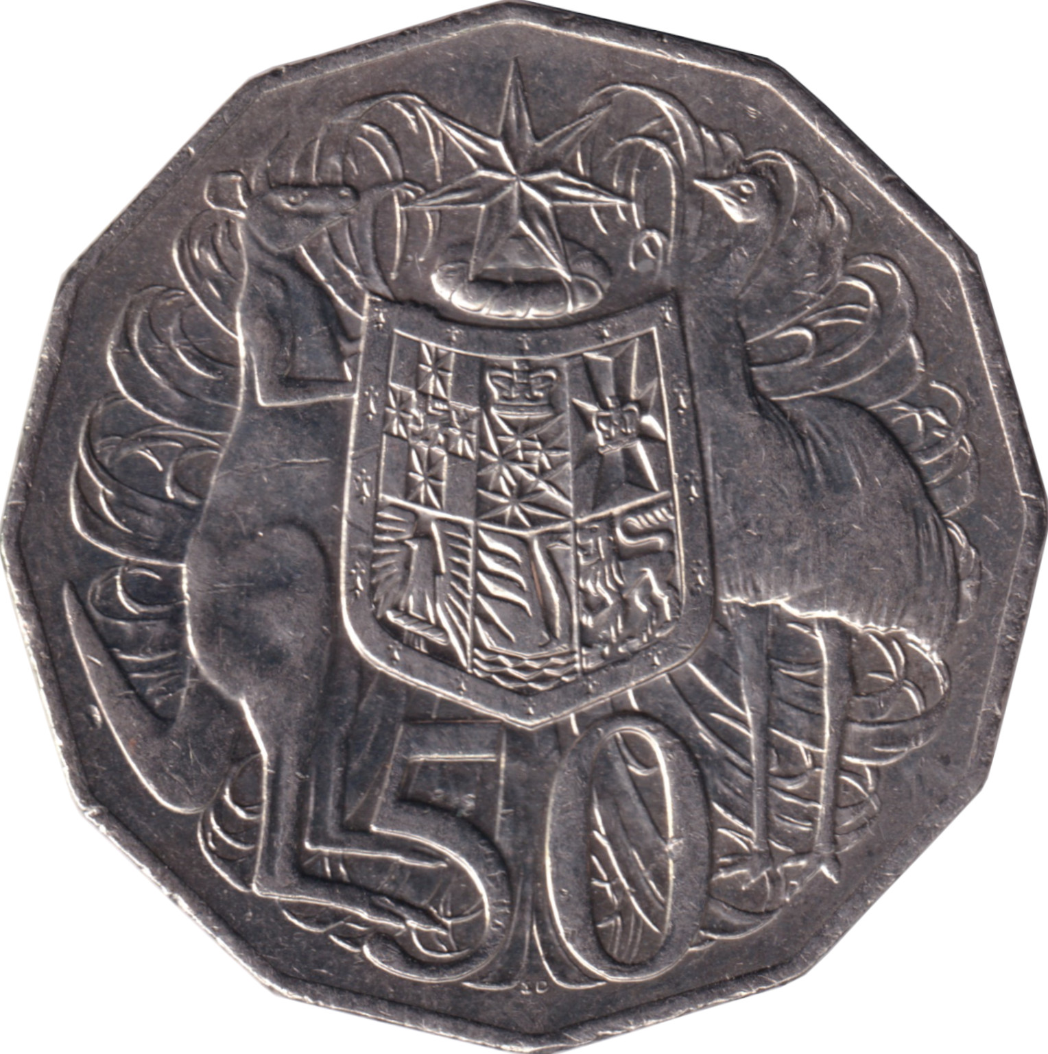 50 cents - Elizabeth II - Tête agée