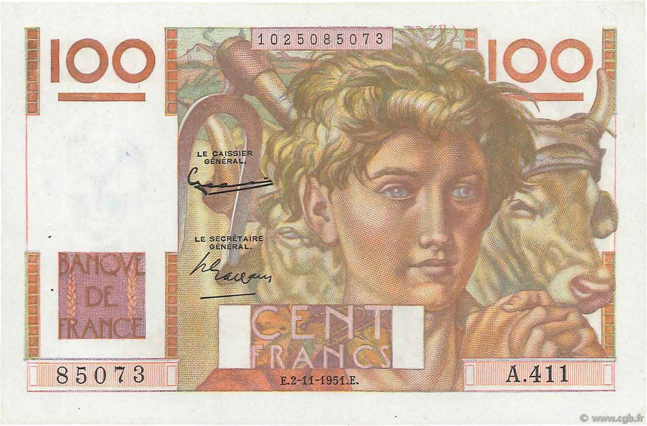100 francs - Paysan