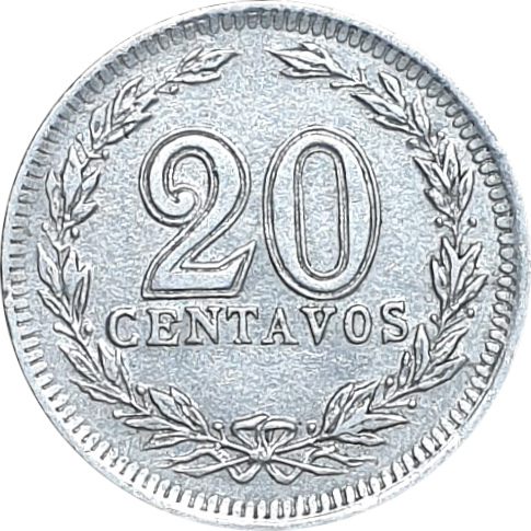 20 centavos - Tête de la Liberté