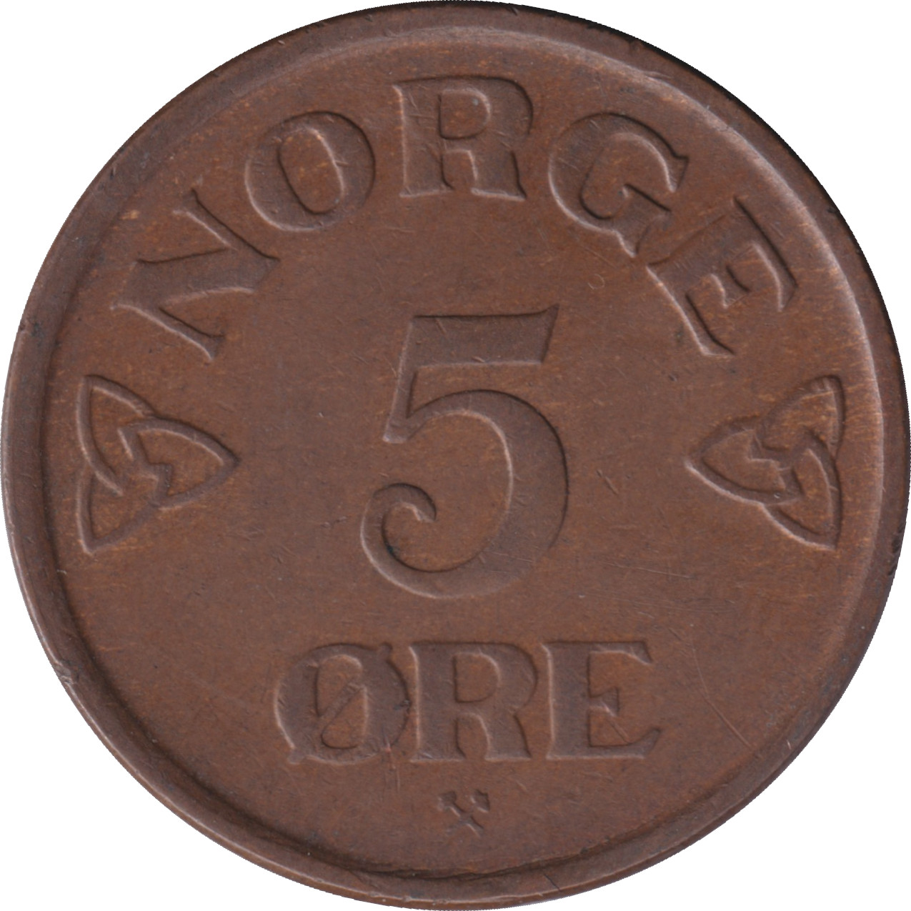 5 ore - Haakon VII - Monogramme - Type 2