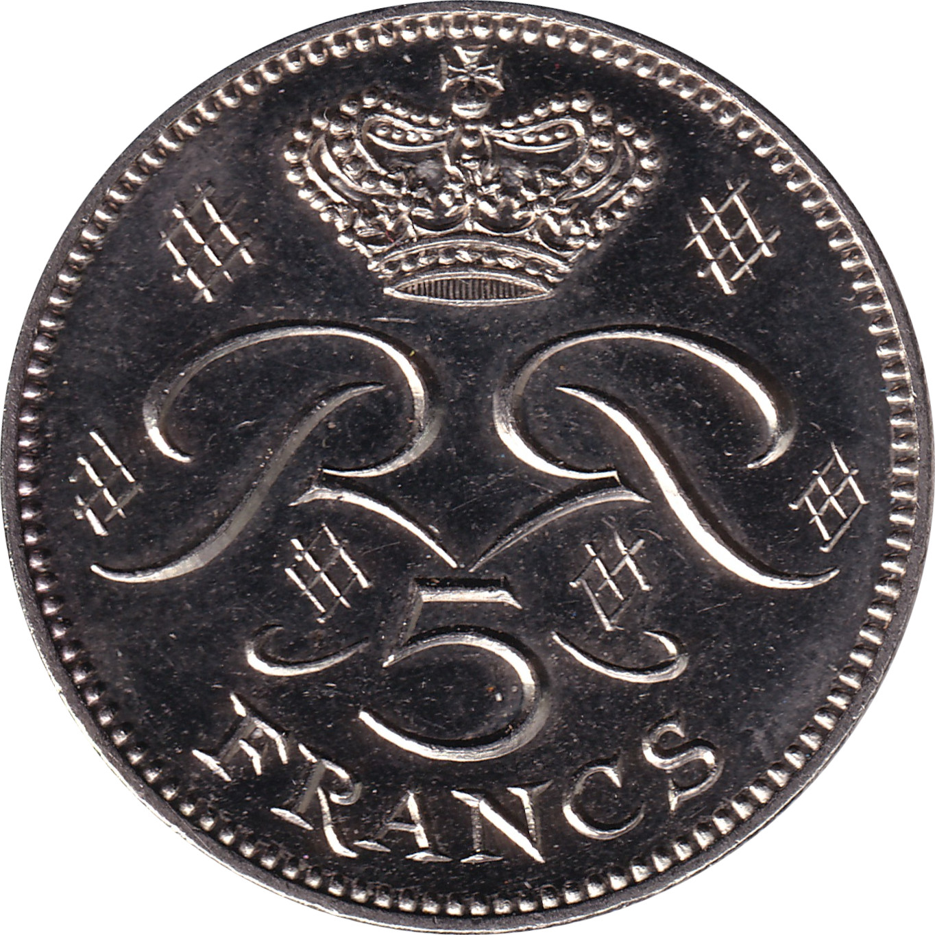 5 francs - Rainier III - Monogramme