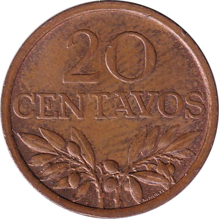 20 centavos - Croix - Type léger