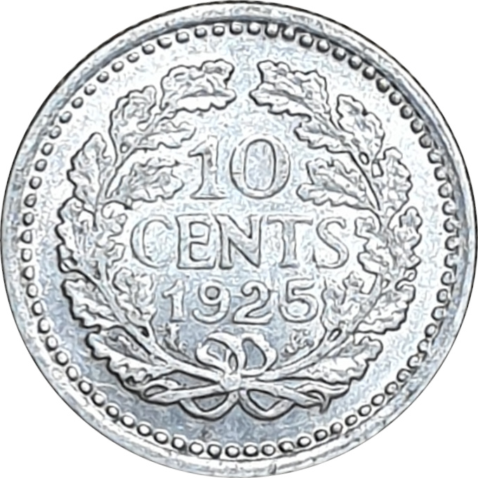 10 cents - Wilhelmina I - Buste mature