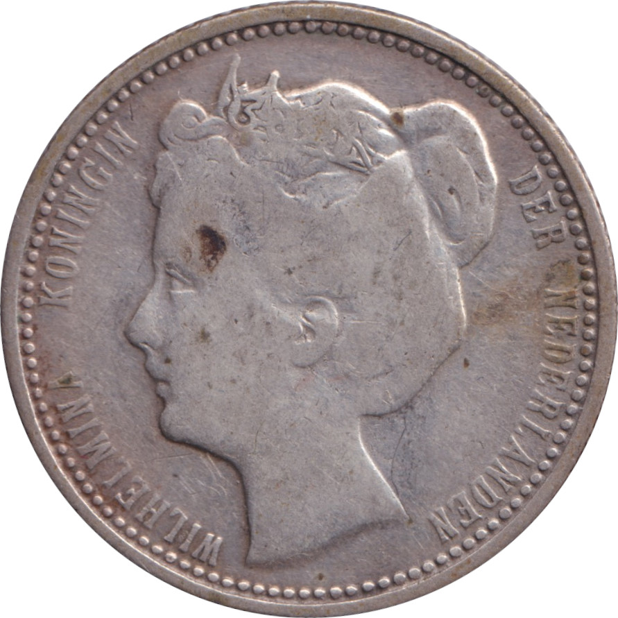 25 cents - Wilhelmina I - Tête enfantine
