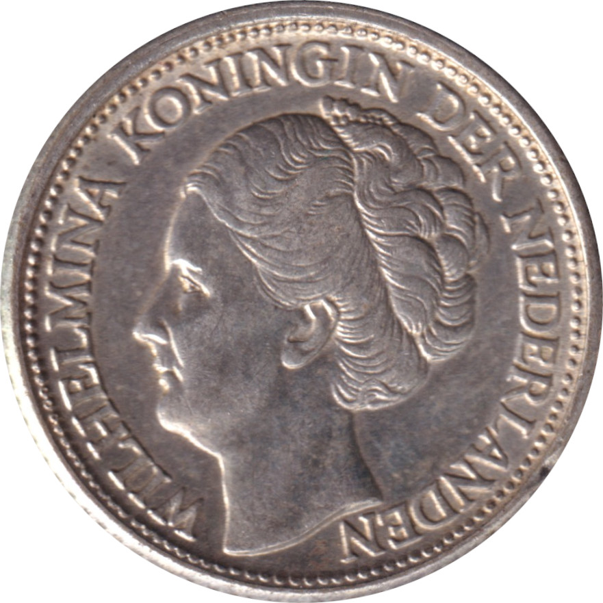 25 cents - Wilhelmina I - Mature head