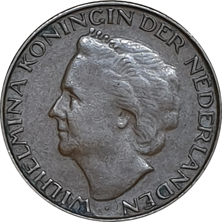 1 cent - Wilhelmina I - Old head