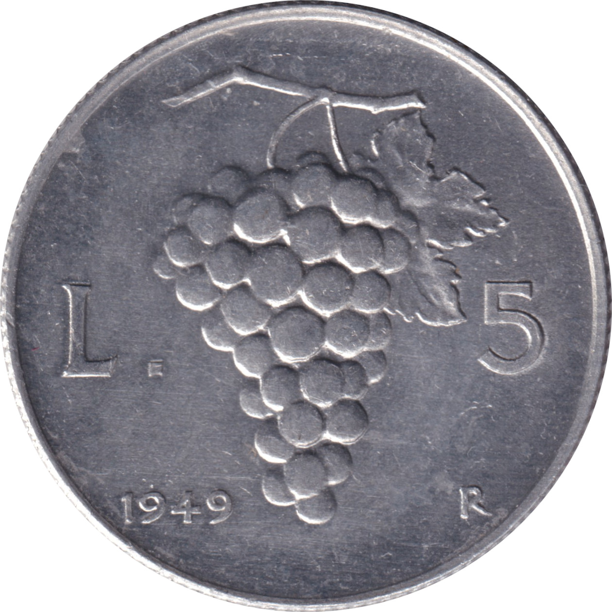 5 lire - Grappe de raisin