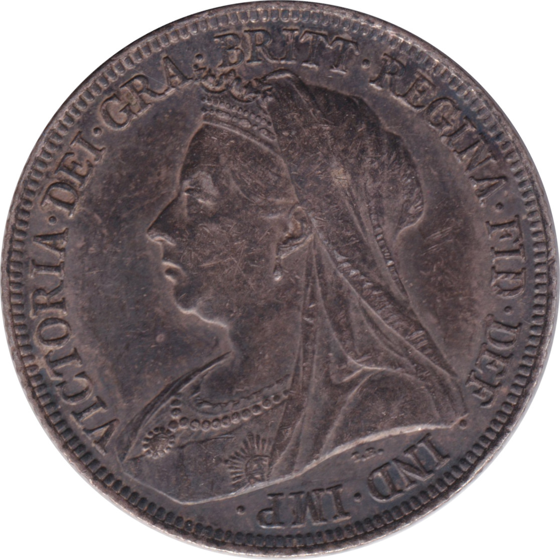 1 shilling - Victoria - Buste agé