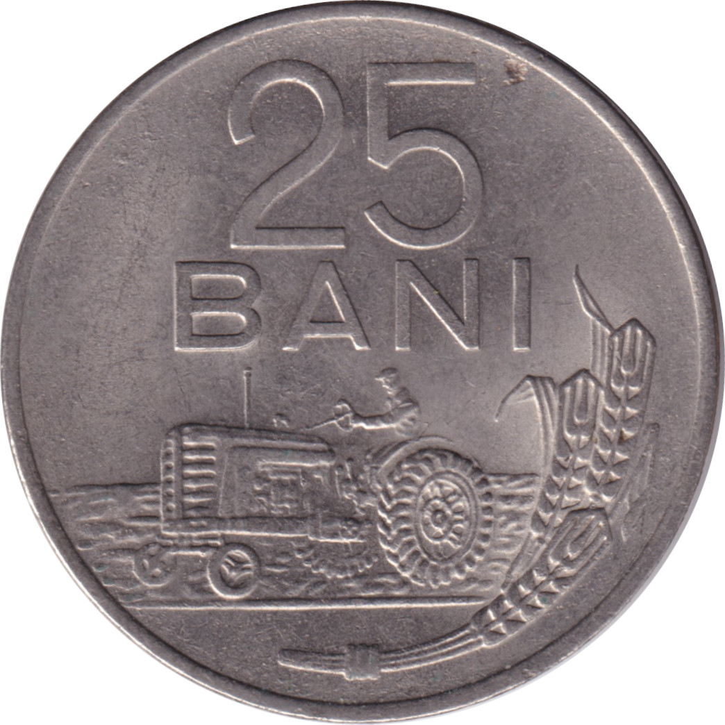 25 bani - République populaire - Grand emblème