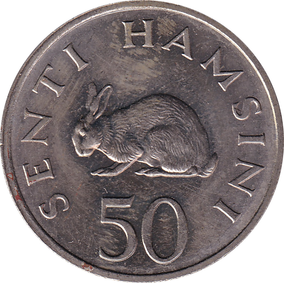 50 senti - President J.K. Nyerere - Cupronickel