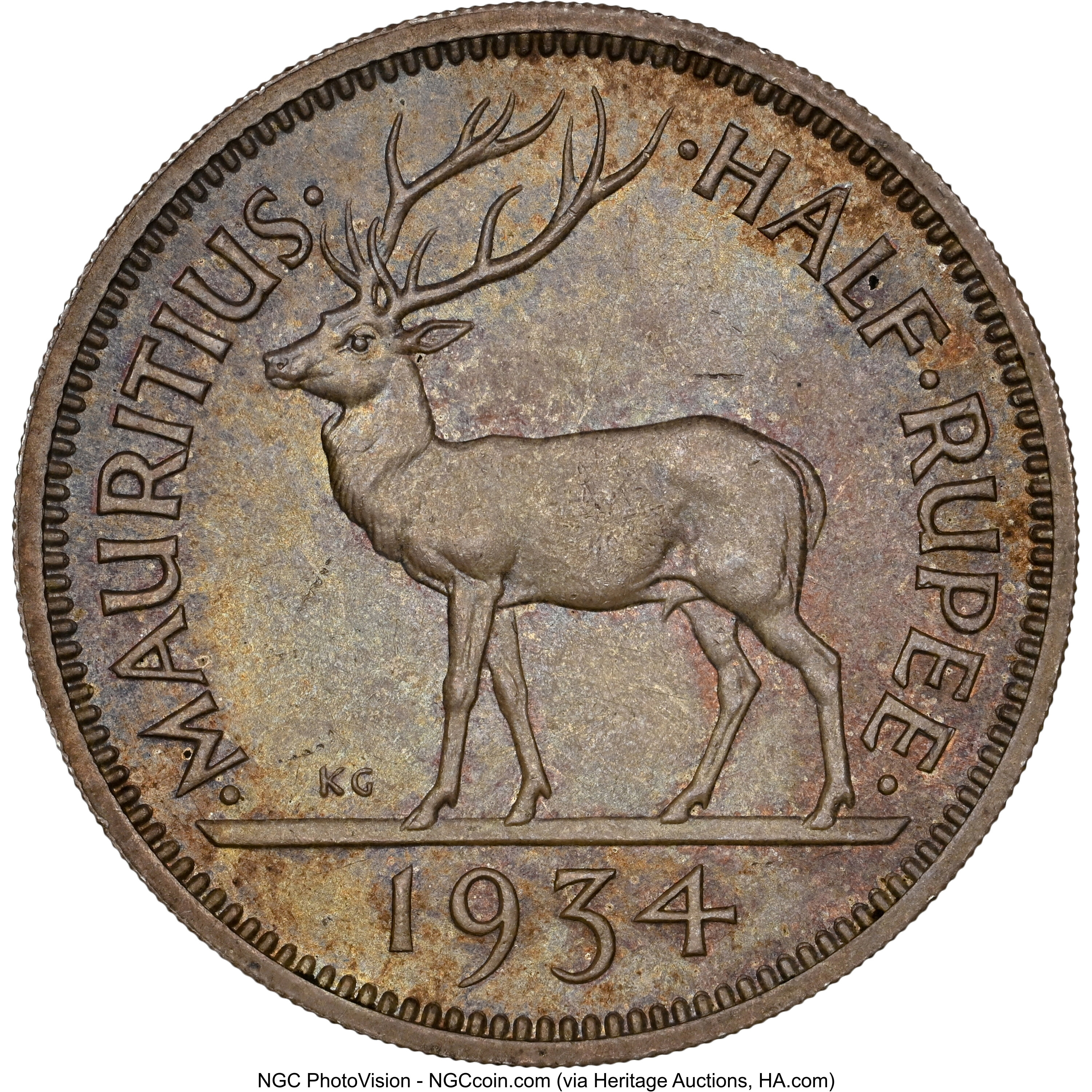 1/2 rupee - George V