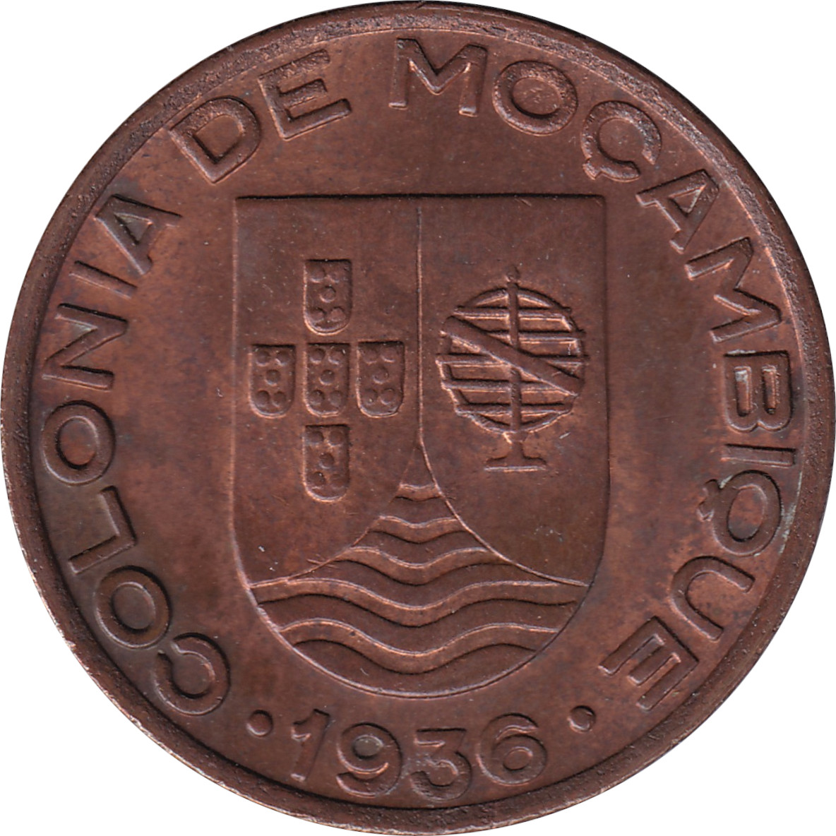 20 centavos - Colonia de Mocambique - Grand blason