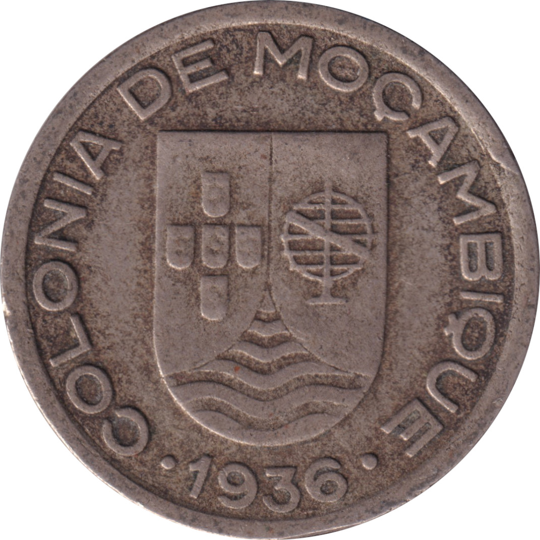 50 centavos - Colonia de Mocambique - Grand blason